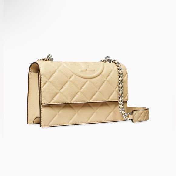 *NWT* Tory Burch Small Fleming Polished Grain Leather Shoulder Bag - Picture 4 of 6